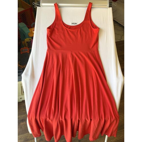 A New Day Women Midi Dress Size M Red Fit & Flare Sleeveless Stretchy - Picture 8 of 8